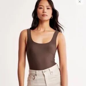 Abercrombie & Fitch Soft A&F Brown Bodysuit